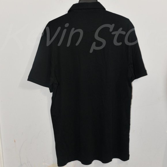 Size XL Black NWT Tahari Men's Interlock Polo - Picture 3 of 3